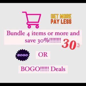 Bundle 4+ items 30% off /BOGO deals!!!!!!